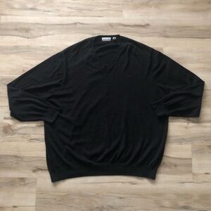 Lacoste Black V-Neck Lightweight Sweater